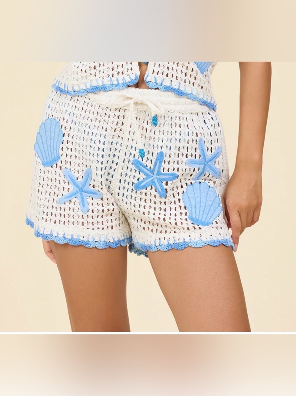 Surf Gypsy Crochet Shorts with embroidery